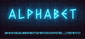 Neon & Led Alphabets #3, 27xAI