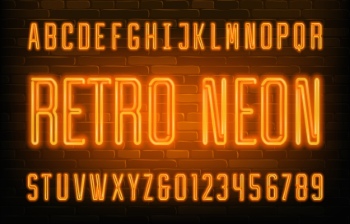 Neon & Led Alphabets #3, 27xAI