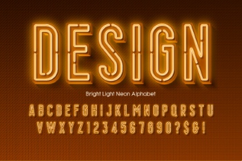 Neon & Led Alphabets #3, 27xAI