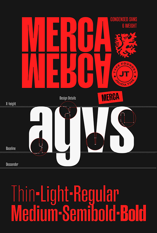Merca - 6 Styles Font Family Merca - 6 Styles Font Family