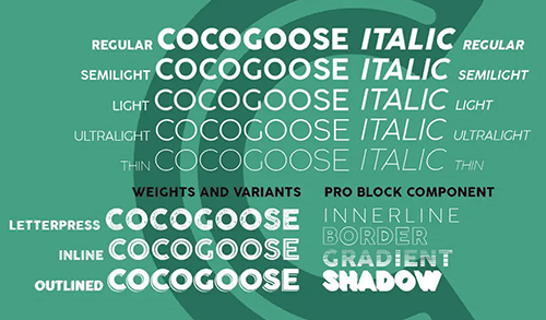 Cocogoose Pro Full Family - 85 Styles + 2 Variable Types Cocogoose Pro Full Family - 85 Styles + 2 Variable Types