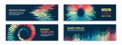 High-Tech Banner Designs with Elements #1/3, 30xAI