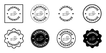 300+ Handmade Logos & Badgets 38xAI