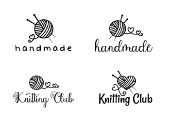 300+ Handmade Logos & Badgets 38xAI