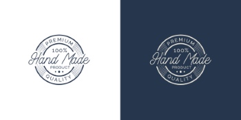 300+ Handmade Logos & Badgets 38xAI