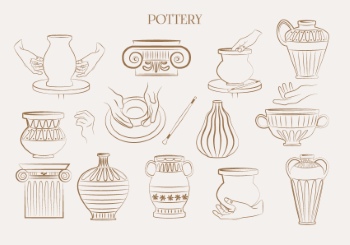 300+ Handmade Logos & Badgets 38xAI