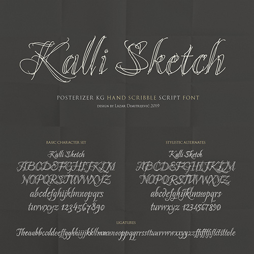 Kalli Sketch with Ornaments OTF Kalli Sketch with Ornaments OTF