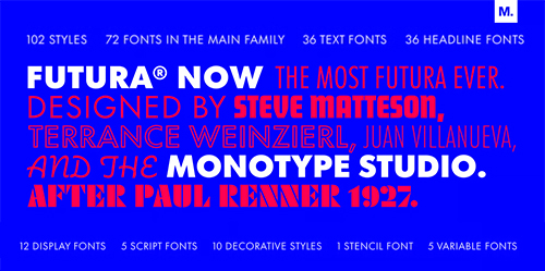 Futura Now Superfamily - 102 Styles + 5 Variables Futura Now Superfamily - 102 Styles + 5 Variables