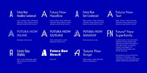 Futura Now Superfamily - 102 Styles + 5 Variables Futura Now Superfamily - 102 Styles + 5 Variables
