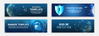 High-Tech Banner Designs with Elements #2/3, 30xAI High-Tech Banner Designs with Elements #2/3, 30xAI