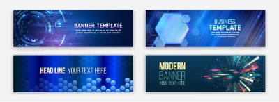 High-Tech Banner Designs with Elements #2/3, 30xAI High-Tech Banner Designs with Elements #2/3, 30xAI