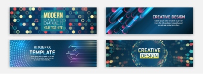 High-Tech Banner Designs with Elements #2/3, 30xAI High-Tech Banner Designs with Elements #2/3, 30xAI