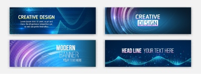 High-Tech Banner Designs with Elements #2/3, 30xAI High-Tech Banner Designs with Elements #2/3, 30xAI