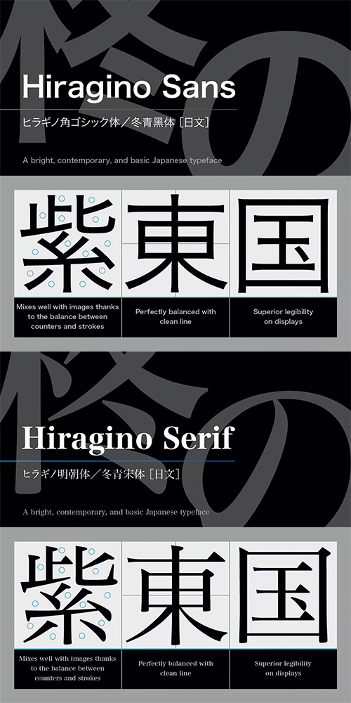 Hiragino Family Collection - Sans & Serif 17 Styles Hiragino Family Collection - Sans & Serif 17 Styles