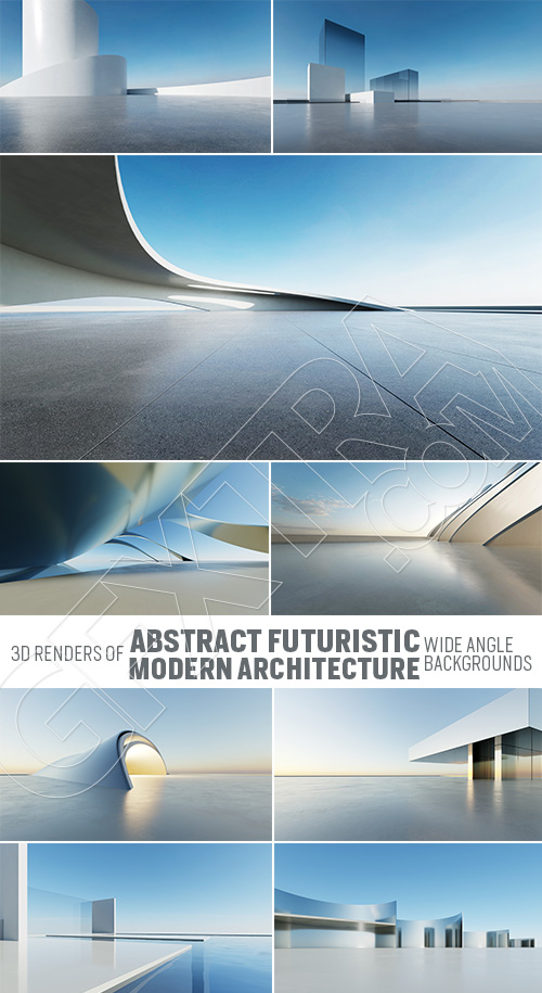 Abstract Futuristic Modern Architecture 29xJPEG
