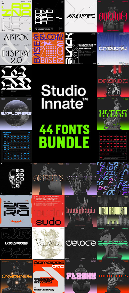Studio Innate - 43 Fonts Bundle Studio Innate - 43 Fonts Bundle