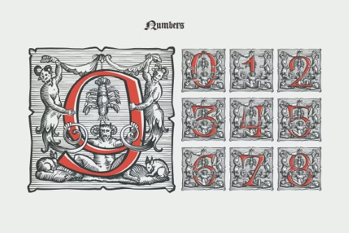 Devil's Medieval Initials, Drop Caps 17642270 Devil's Medieval Initials, Drop Caps 17642270