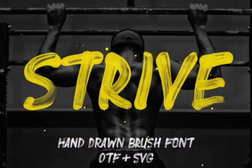 Strive - Hand Painted SVG Font 4511411 Strive - Hand Painted SVG Font 4511411