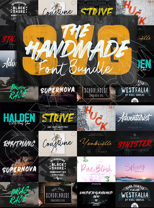 The Handmade SVG Font Bundle 91684734 The Handmade SVG Font Bundle 91684734