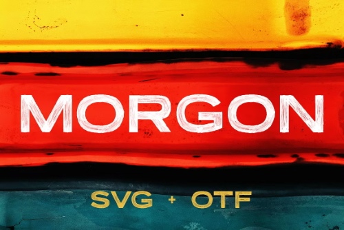 Morgon - Textured SVG Display Font 279538851 Morgon - Textured SVG Display Font 279538851