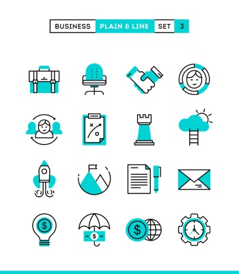 Plain & Line Icon Sets 44xEPS