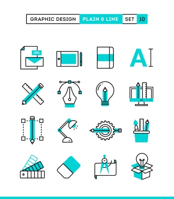 Plain & Line Icon Sets 44xEPS