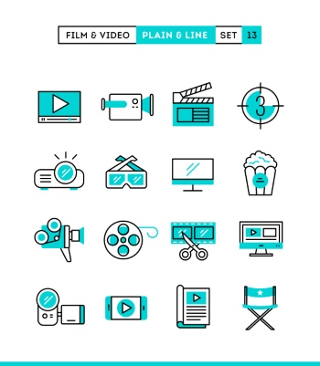 Plain & Line Icon Sets 44xEPS