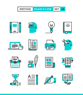 Plain & Line Icon Sets 44xEPS