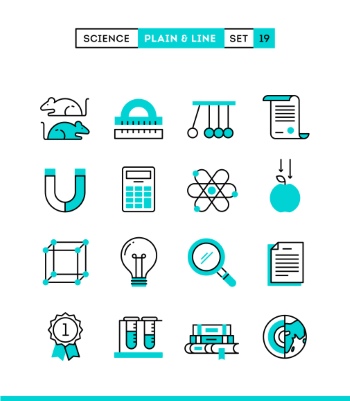 Plain & Line Icon Sets 44xEPS