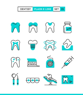 Plain & Line Icon Sets 44xEPS