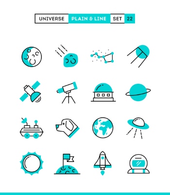 Plain & Line Icon Sets 44xEPS
