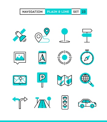 Plain & Line Icon Sets 44xEPS