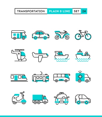 Plain & Line Icon Sets 44xEPS