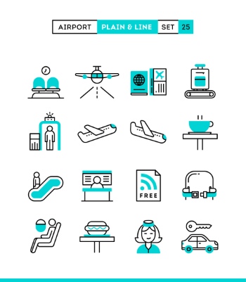 Plain & Line Icon Sets 44xEPS