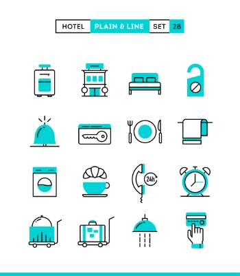 Plain & Line Icon Sets 44xEPS