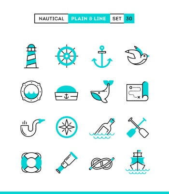 Plain & Line Icon Sets 44xEPS