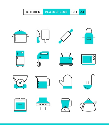 Plain & Line Icon Sets 44xEPS