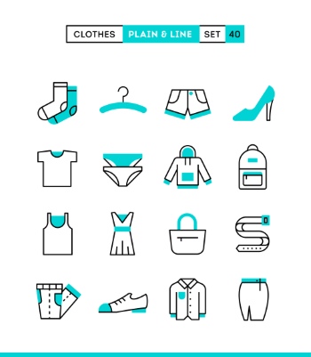 Plain & Line Icon Sets 44xEPS