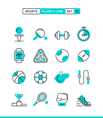 Plain & Line Icon Sets 44xEPS