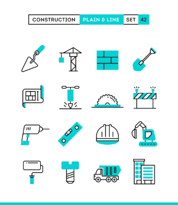 Plain & Line Icon Sets 44xEPS