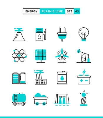 Plain & Line Icon Sets 44xEPS