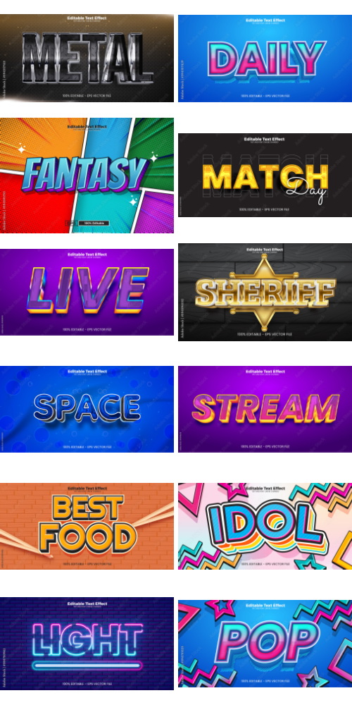 Editable Text Effect In Modern Trend Style 7 500xAI Editable Text Effect In Modern Trend Style 7 500xAI