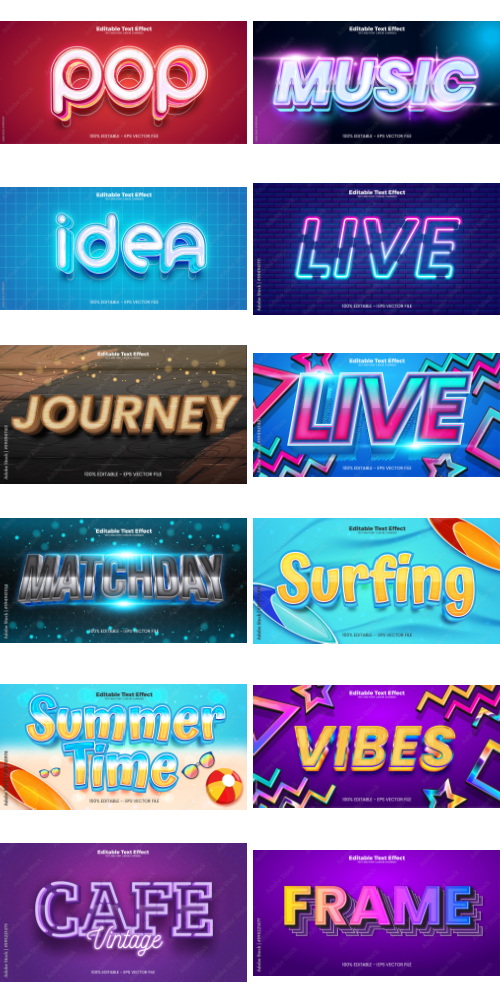 Editable Text Effect In Modern Trend Style 7 500xAI Editable Text Effect In Modern Trend Style 7 500xAI