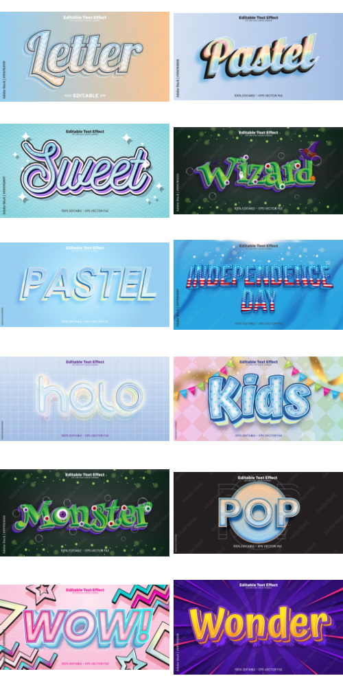 Editable Text Effect In Modern Trend Style 7 500xAI Editable Text Effect In Modern Trend Style 7 500xAI