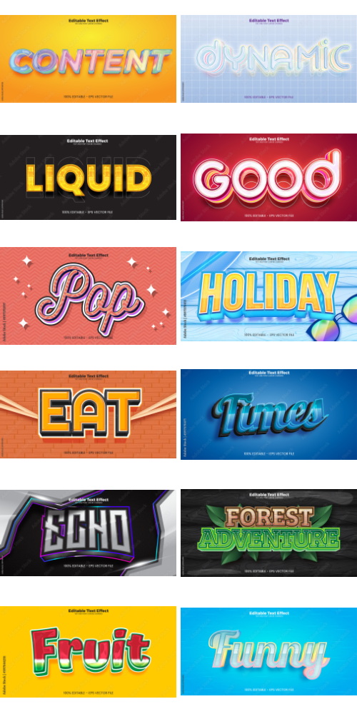 Editable Text Effect In Modern Trend Style 7 500xAI Editable Text Effect In Modern Trend Style 7 500xAI