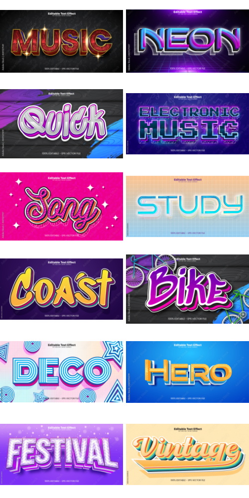 Editable Text Effect In Modern Trend Style 7 500xAI Editable Text Effect In Modern Trend Style 7 500xAI