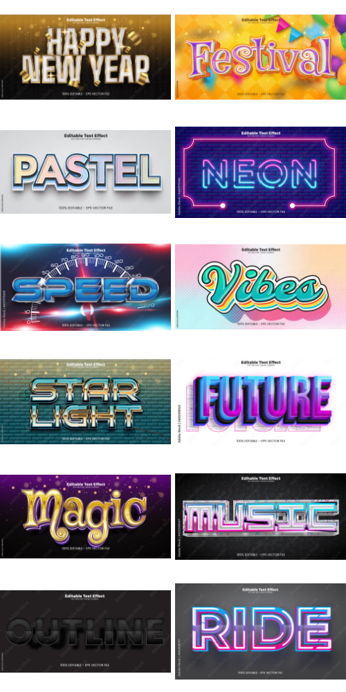 Editable Text Effect In Modern Trend Style 7 500xAI Editable Text Effect In Modern Trend Style 7 500xAI