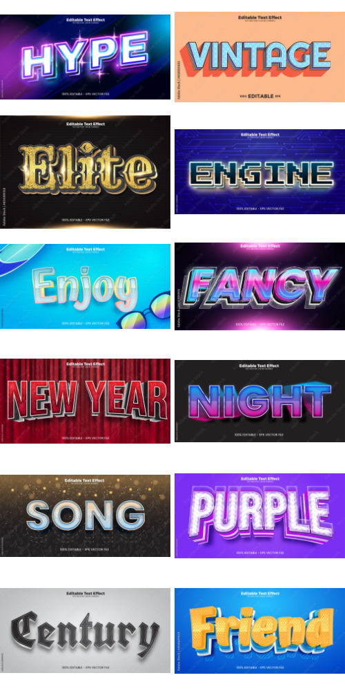 Editable Text Effect In Modern Trend Style 7 500xAI Editable Text Effect In Modern Trend Style 7 500xAI