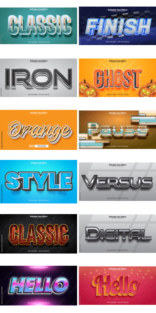 Editable Text Effect In Modern Trend Style 7 500xAI Editable Text Effect In Modern Trend Style 7 500xAI