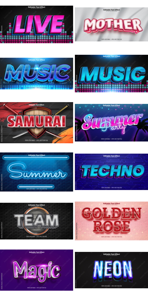 Editable Text Effect In Modern Trend Style 7 500xAI Editable Text Effect In Modern Trend Style 7 500xAI